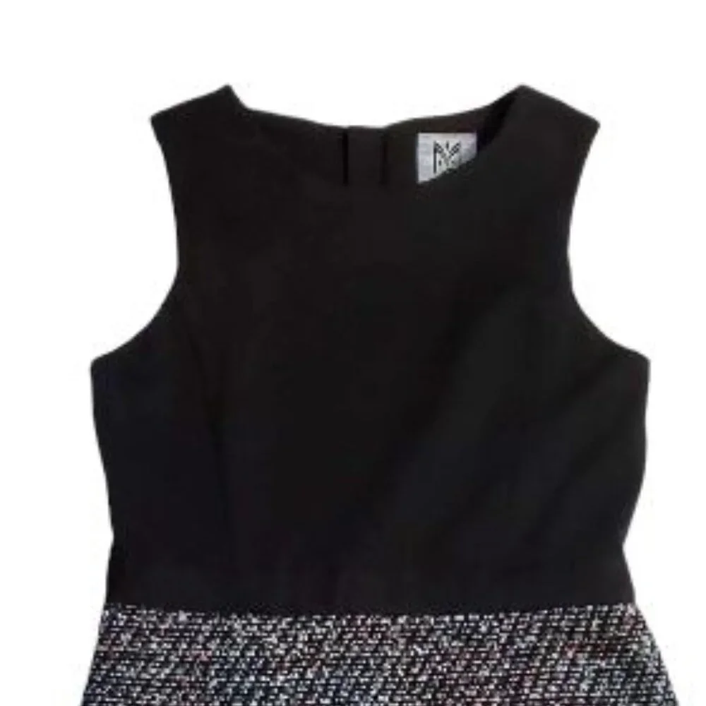 NWT Milly Minis Black Panel Dress in Size 14.